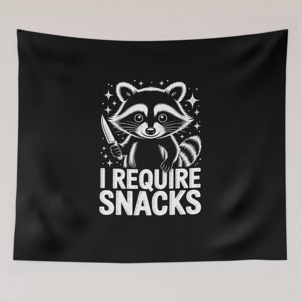 Item preview, Funny Raccoon ‘I Require Snacks’ Cute & Threatening designed and sold by MissRasheedHam.