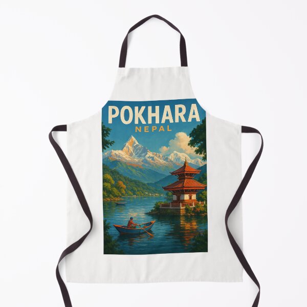 Item preview, Barahi Temple and Machapuchare from Pokhara Lake designed and sold by Places On Earth.