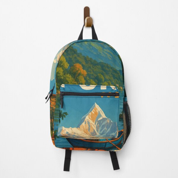 Item preview, Barahi Temple and Machapuchare from Pokhara Lake designed and sold by Places On Earth.