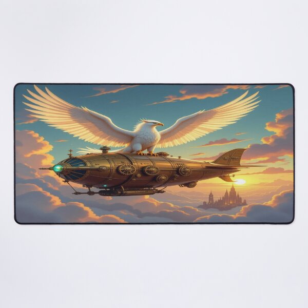 Item preview, Majestic Sky Eagle – floats above clouds in a steampunk-like balance dream designed and sold by FotoworldEdel.