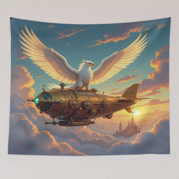Item preview, Majestic Sky Eagle – floats above clouds in a steampunk-like balance dream designed and sold by FotoworldEdel.