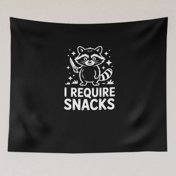 Item preview, Funny Raccoon ‘I Require Snacks’ Cute & Threatening designed and sold by MissRasheedHam.