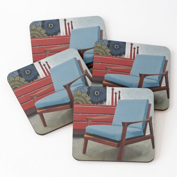 Item preview, Still Life - Retro Blue Chair designed and sold by Kati-ART.