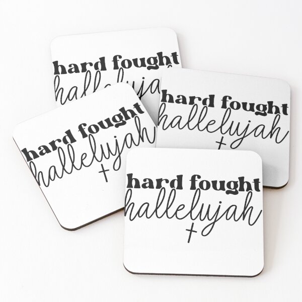 Item preview, Hard Fought Hallelujah | Inspirational Handlettered Christian Quote designed and sold by haitrieuic96.