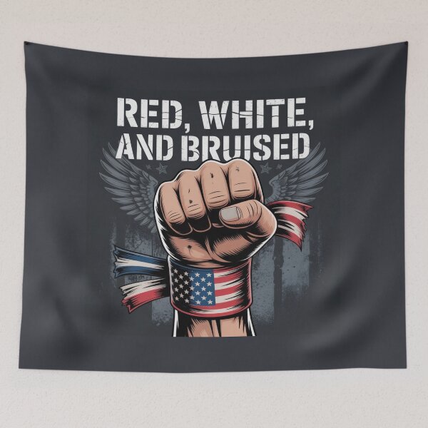 Item preview, Red, White and Bruised - Patriotic American Fist Design designed and sold by ByBryteG.