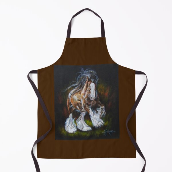 Item preview, Bay gypsy cob horse acrylic painting designed and sold by Tahnja Wolter.