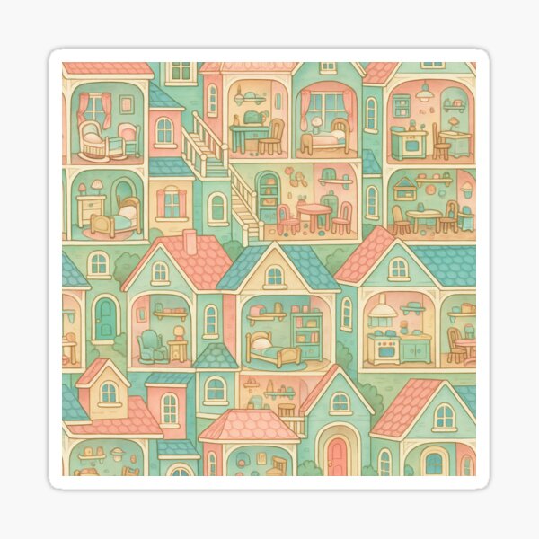 Item preview, Classical Chaos Pastel Dollhouse designed and sold by Classical Chaos.