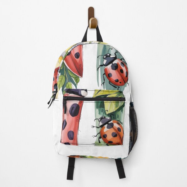 Item preview, Ladybug garden brushstroke illustration designed and sold by CleanDecor.