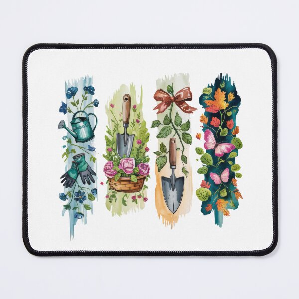 Item preview, Garden tools brushstroke minimalist print designed and sold by CleanDecor.