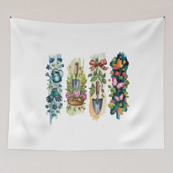 Item preview, Garden tools brushstroke minimalist print designed and sold by CleanDecor.