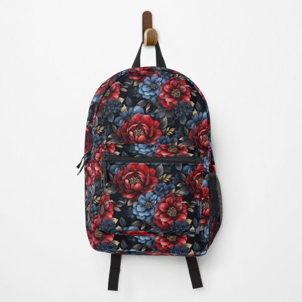Item preview, Red and Blue Elegant Floral Pattern designed and sold by HasHs.