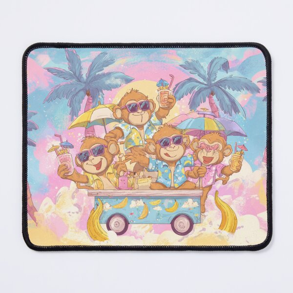 Item preview, Banana Smoothie Party Monkeys designed and sold by TomiMono.