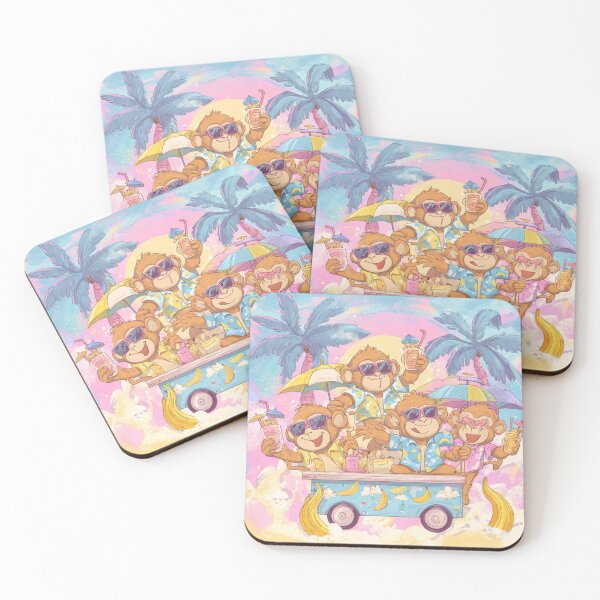 Item preview, Banana Smoothie Party Monkeys designed and sold by TomiMono.