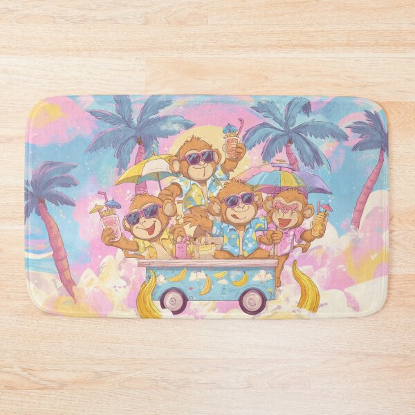 Item preview, Banana Smoothie Party Monkeys designed and sold by TomiMono.