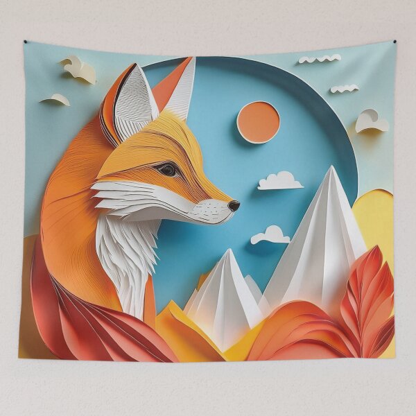 Item preview, Papercut Fox  designed and sold by Becky-Poppins.