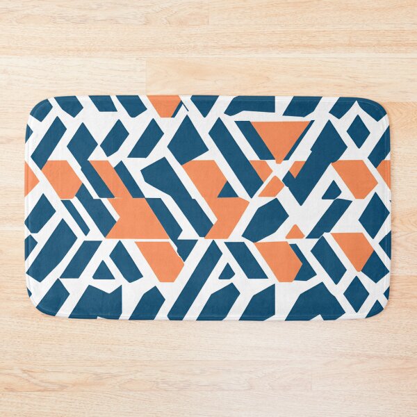 Item preview, Dream Patterns 5 Abstract Geometric in Coral & Navy designed and sold by K1ndo.