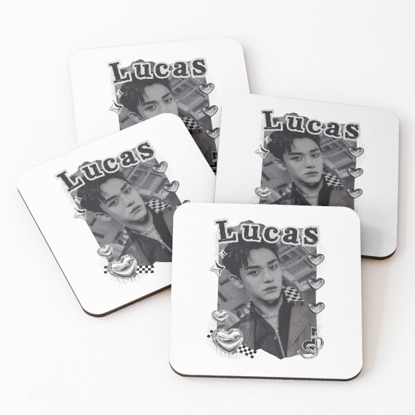 Item preview, NCT Lucas (루카스) Kpop Boy Group Black and White Collage Design designed and sold by AJUNICE STUDIO.