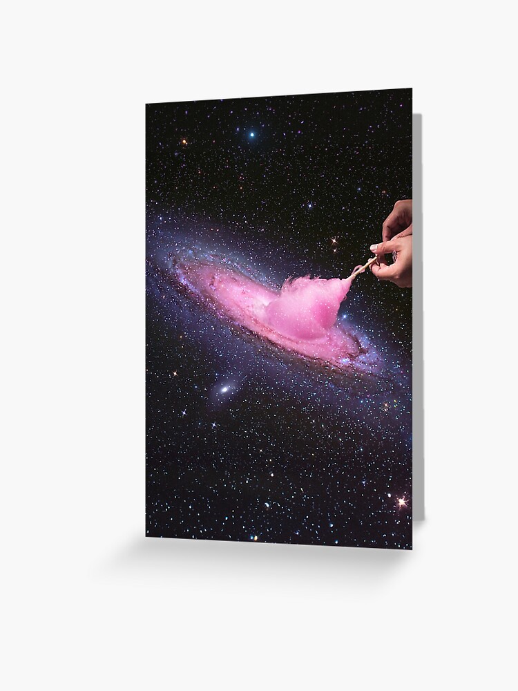 Thumbnail 1 of 2, Greeting Card, Cosmic Cotton Candy - Pink Stardust designed and sold by VertigoA.