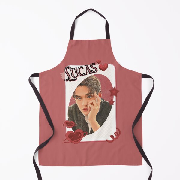 Item preview, NCT Lucas (루카스) Kpop Boy Group Card Red Aesthetic Collage Design designed and sold by AJUNICE STUDIO.