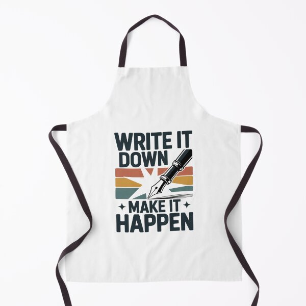 Item preview, Write It Down Make It Happen Retro Motivational designed and sold by MagicWander.