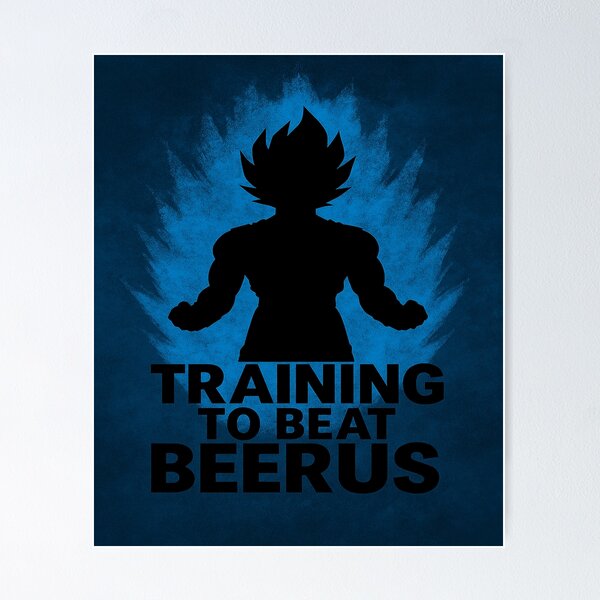 Item preview, Goku training to beat Beerus designed and sold by FandomFuelz.