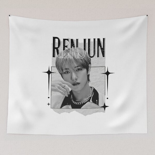 Item preview, NCT Renjun (런쥔) Kpop Boy Group Monochrome Black and White Classic Design Collage  designed and sold by HELL0WBELLO.