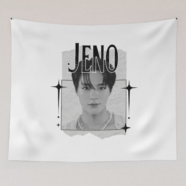 Item preview, NCT Jeno (제노) Kpop Boy Group Monochrome Black and White Classic Design Collage  designed and sold by HELL0WBELLO.