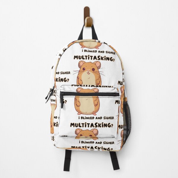 Item preview, Funny hamster multitasking meme design designed and sold by CleanDecor.