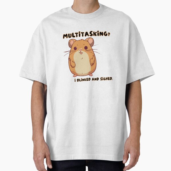 Item preview, Funny hamster multitasking meme design designed and sold by CleanDecor.