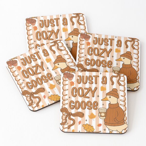 Item preview, Just a Cozy Goose | Autumn Coffee Goose Fall Humor Art designed and sold by haitrieuic96.