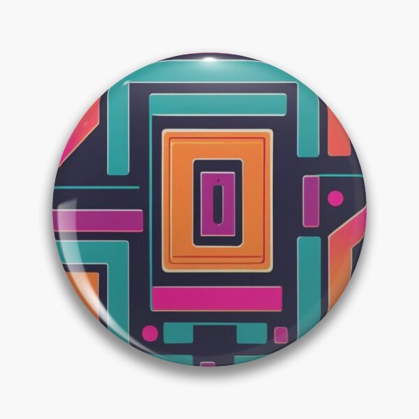 Artikelvorschau, Retro Wave Maze: 80er-Jahre-Raster trifft auf abstrakte Bewegung entworfen und verkauft von Vibrant Threads.