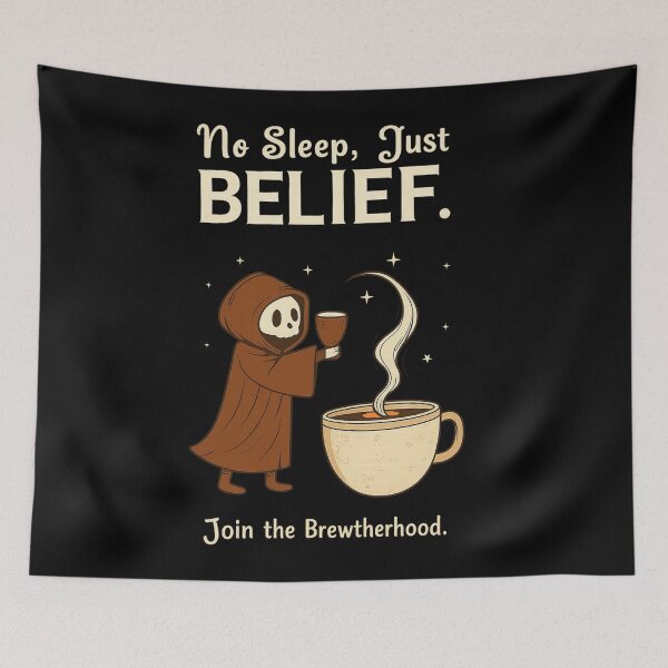 Item preview, Coffee Cult – No Sleep, Just Belief designed and sold by Uglyandcute.