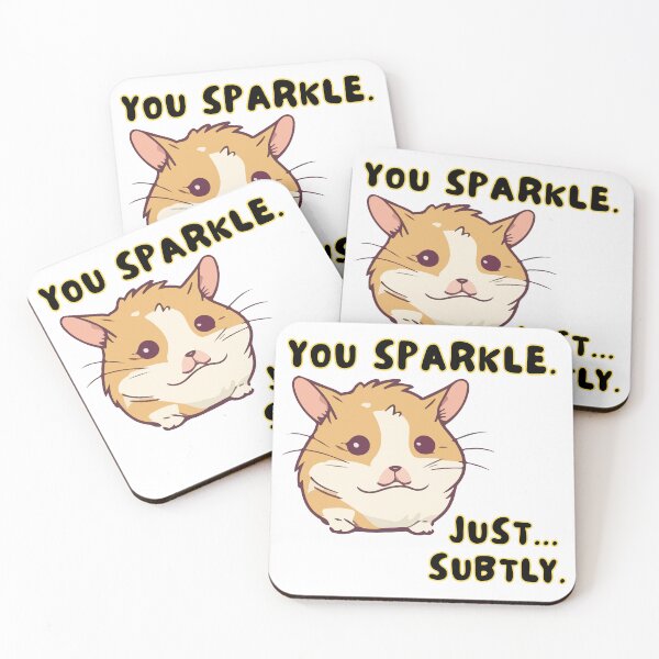 Item preview, Subtle sparkle hamster cute quote designed and sold by CleanDecor.