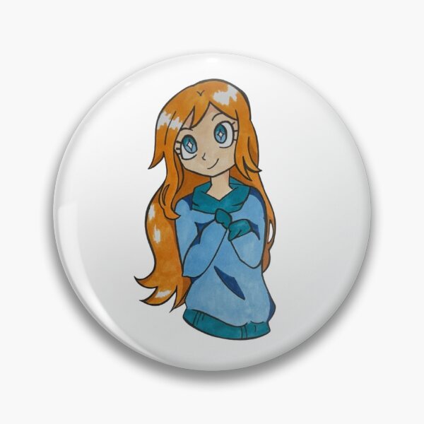 Item preview, Cute Anime Girl with Long Ginger Hair designed and sold by Hand-Drawn-Leah.