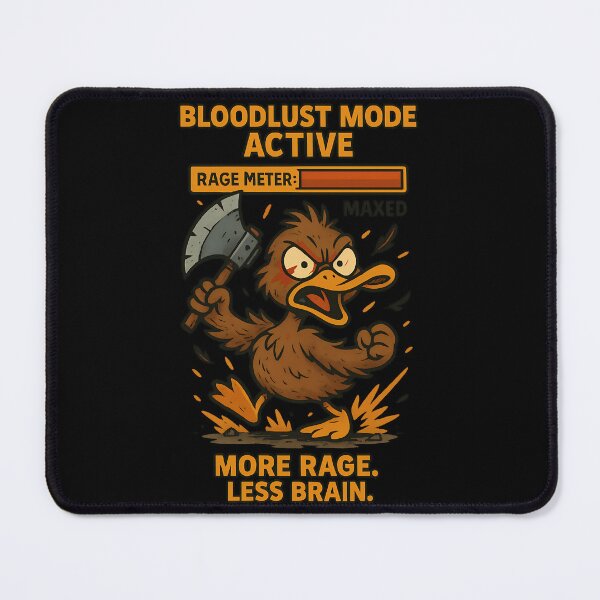 Item preview, Bloodlust Mode Active – Berserker Duck Gamer Shirt designed and sold by TeeTimeTreasure.