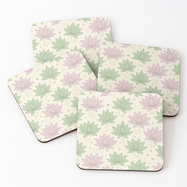 Item preview, Sacred Lotus Pattern – Lavender & Sage Green designed and sold by 	aluzia.design.