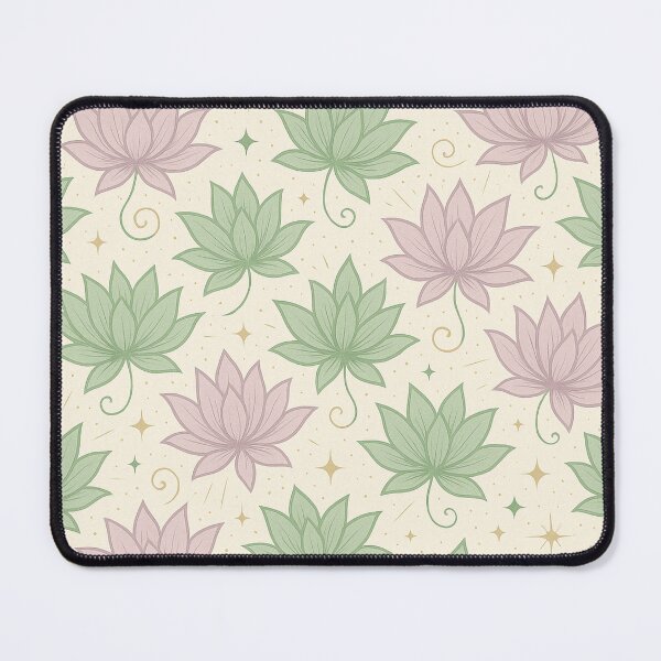 Item preview, Sacred Lotus Pattern – Lavender & Sage Green designed and sold by aluzia.design.