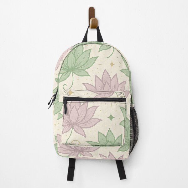 Item preview, Sacred Lotus Pattern – Lavender & Sage Green designed and sold by aluzia.design.