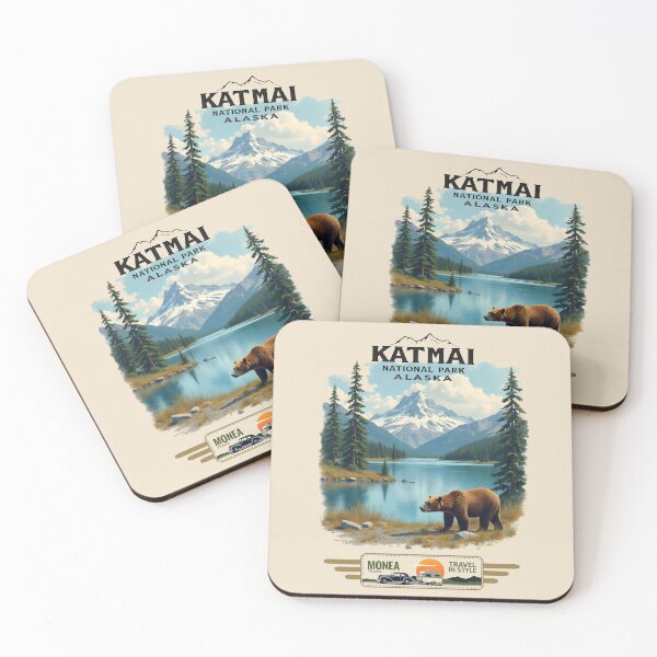 Item preview, Katmai National Park Alaska Travel Poster designed and sold by Museum Of Non-Existing Art.