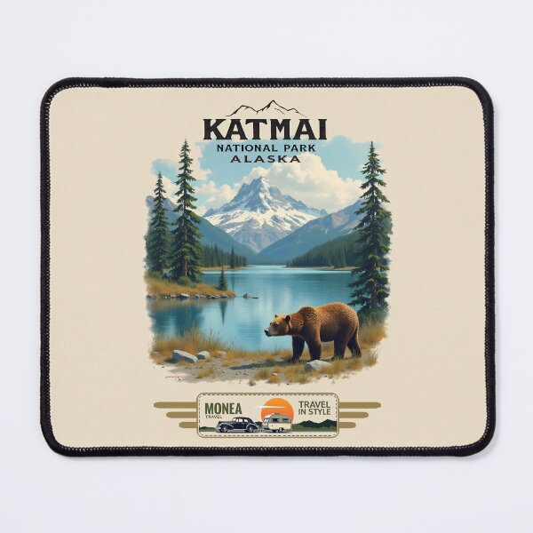 Item preview, Katmai National Park Alaska Travel Poster designed and sold by Museum Of Non-Existing Art.