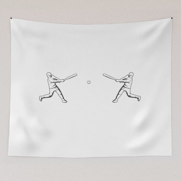 Item preview, Dual Swing – Competitive Baseball Silhouette Art designed and sold by ArtByRahim.