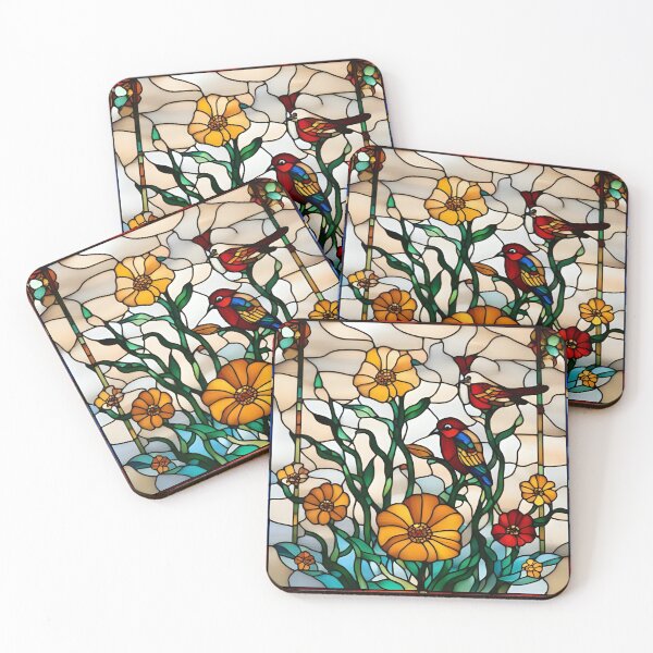 Item preview, Enchanting Stained Glass: Birds and Blossoms designed and sold by Skyla007.