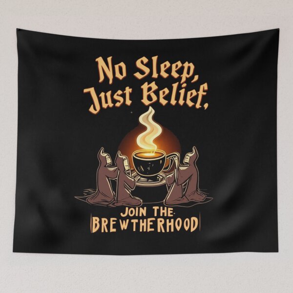 Item preview, Coffee Cult – No Sleep, Just Belief designed and sold by Uglyandcute.