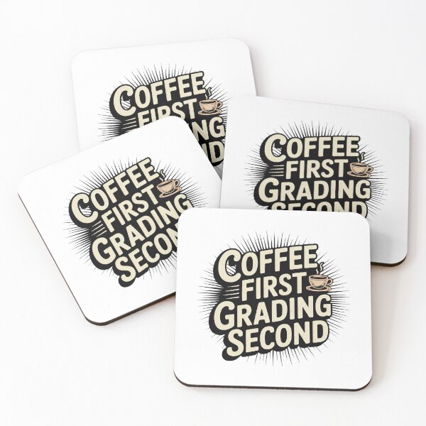 Item preview, Coffee First Grading Second Funny Teacher designed and sold by MagicWander.