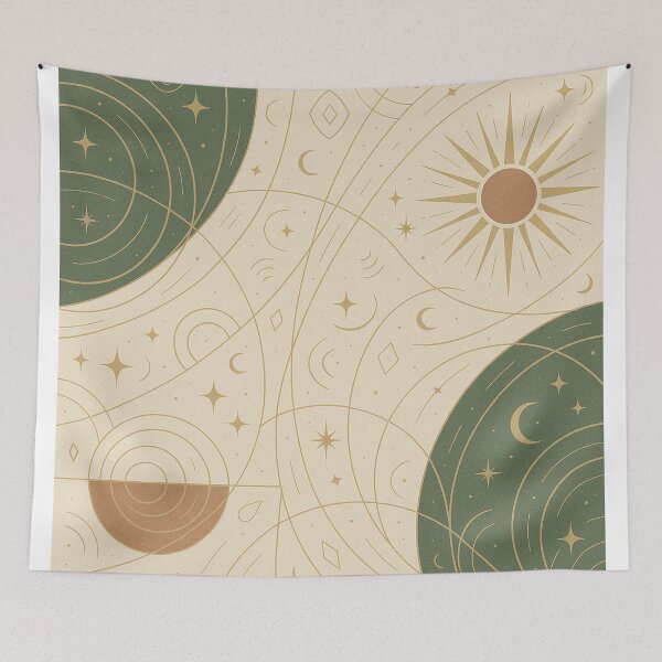 Item preview, Harmonic Sacred Cosmos – Terracotta & Moss GreenHarmonic Sacred Cosmos – Terracotta & Moss Green designed and sold by 	aluzia.design.