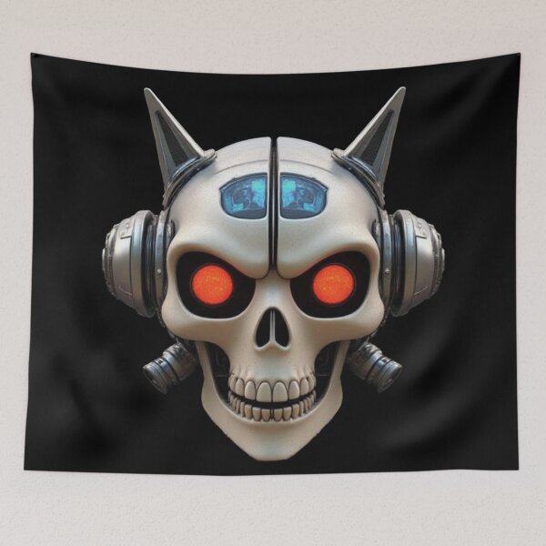 Item preview, Halloween Cartoon Skull DJ designed and sold by Static-Fractal.