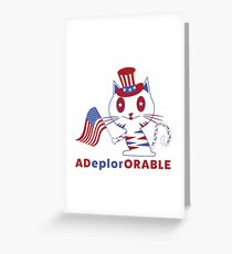 Adorable Deplorable Patriotic Kitten Greeting Card