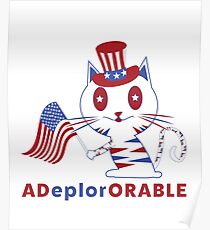 Adorable Deplorable Patriotic Kitten Poster