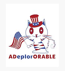 Adorable Deplorable Patriotic Kitten Photographic Print