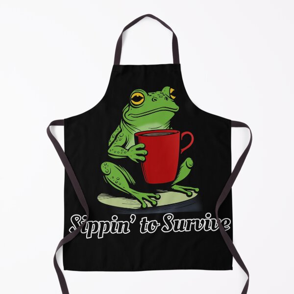 Item preview, Sippin' to Survive Coffee Frog Lovers Funny Cute T-Shirt designed and sold by Lucy with Anna.